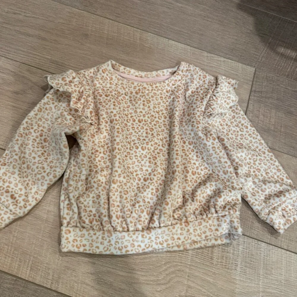 CAT & JACK TODDLER GIRLS LEOPARD JOGGER SET 2 PIECE SOFT